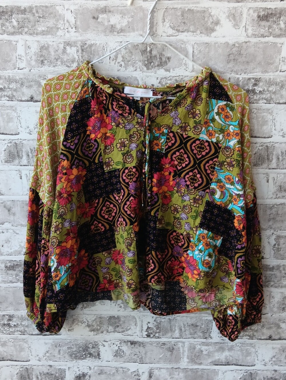 autumn patchwork top